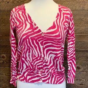 Zebra Button Cardigan